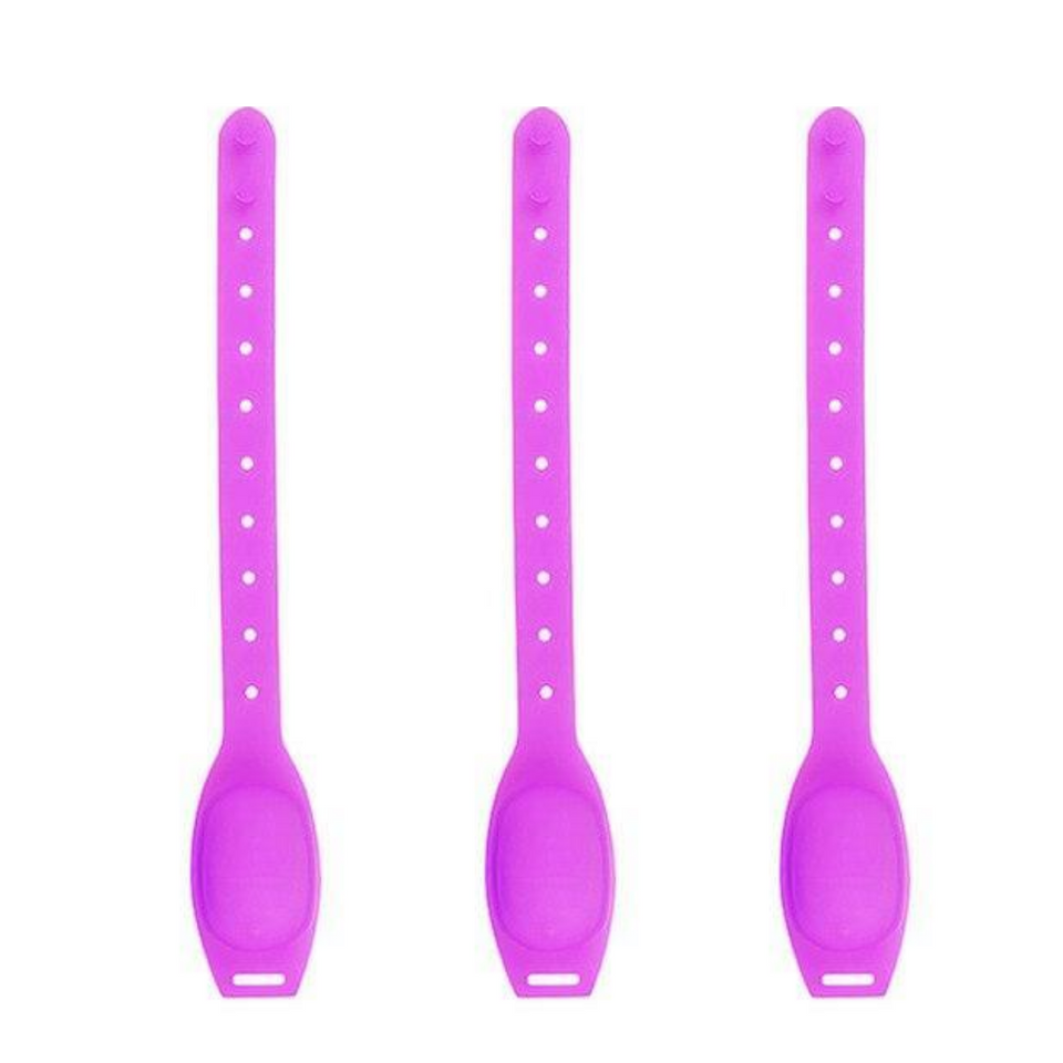 Kit com 3 Pulseiras de Silicone - Proteção ao alcance das mãos
