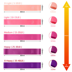 5 Elásticos de Resistência Fitness - Ótimo para Atividades Físicas